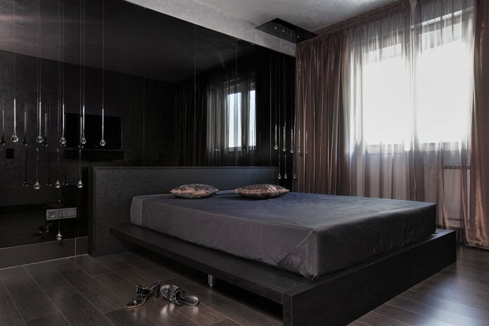 Muebles para el dormitorio en tonos negros