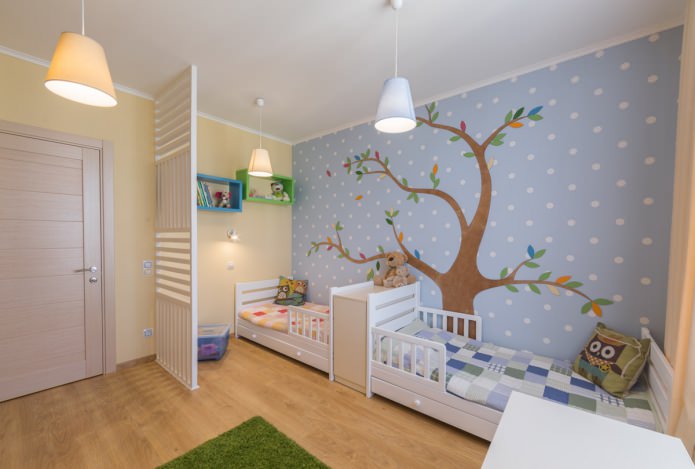 Papel pintado para habitación infantil para niños de diferentes sexos