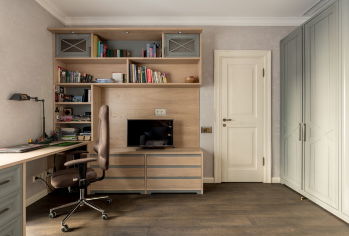 muebles en el interior del estudio