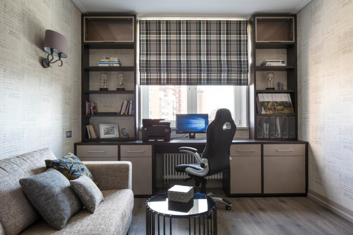 muebles en el interior del estudio