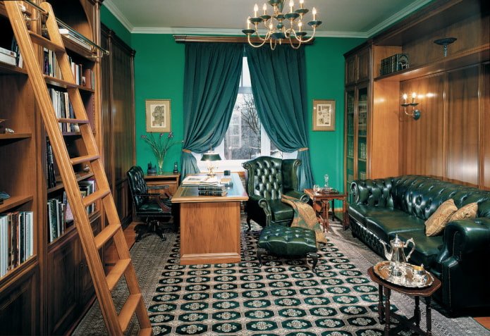 interior de un estudio de estilo clásico