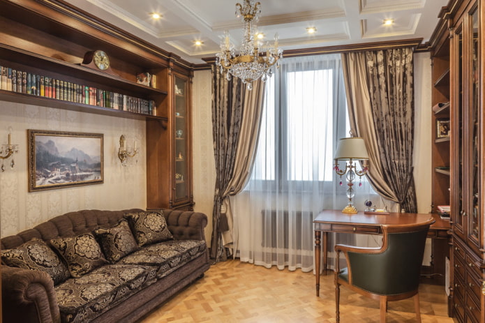 interior de un estudio de estilo clásico