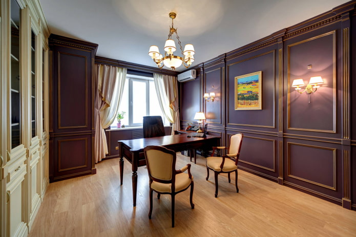 interior de un estudio de estilo inglés