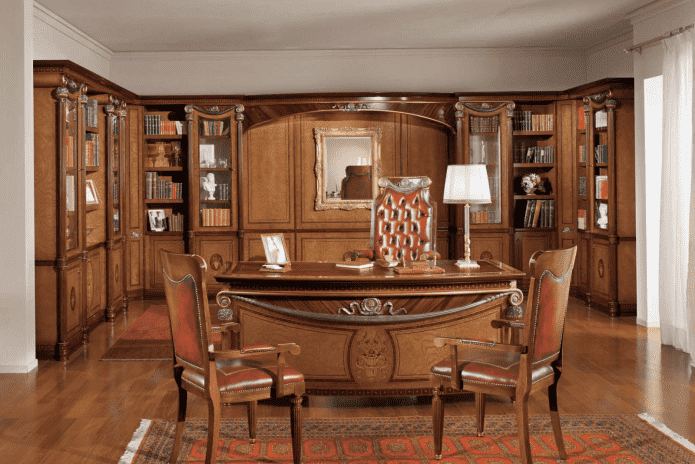 Interior de oficina de estilo italiano