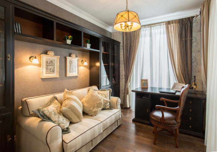 interior de un estudio en estilo provenzal