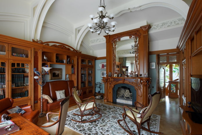 interior de un estudio de estilo moderno