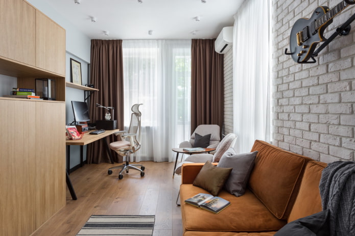 muebles en el interior del estudio