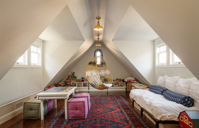 Habitación infantil en el ático
