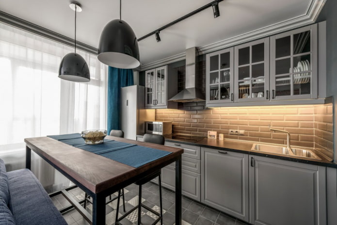 Juego de cocina en el interior de una cocina de 10 m²
