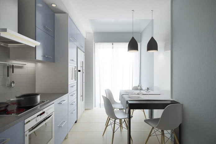 Cocina de 10 m² en estilo minimalista