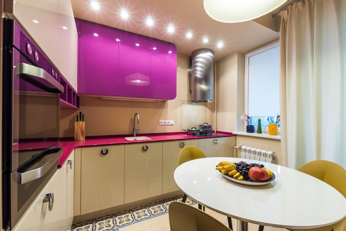 esquema de colores del interior de la cocina de 10 m2