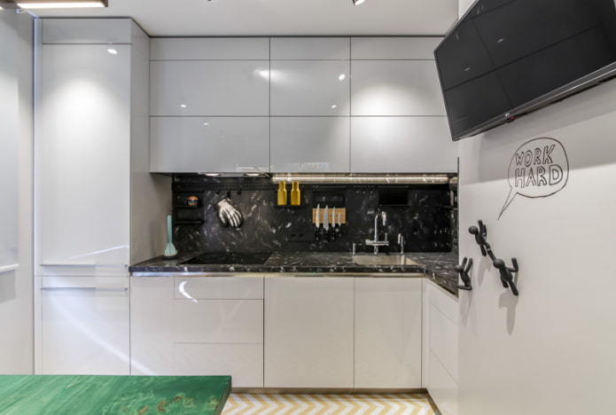 cocina con frigorífico