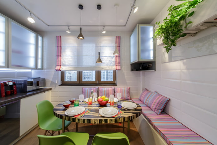 Opción de cocina-salón de 11 m²