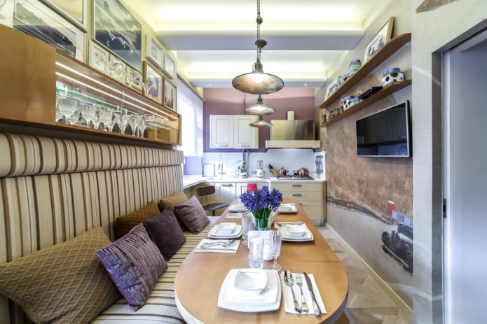 Opción de cocina-salón de 11 m²