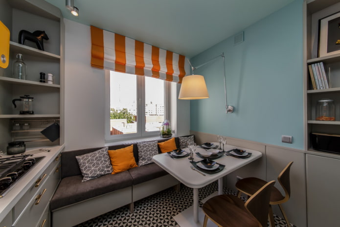 Opción de cocina-sala de estar de 11 m²