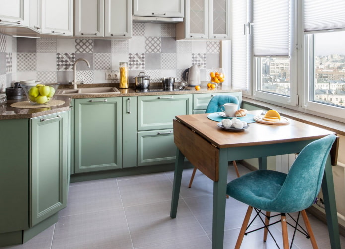 cocina pequeña de estilo moderno