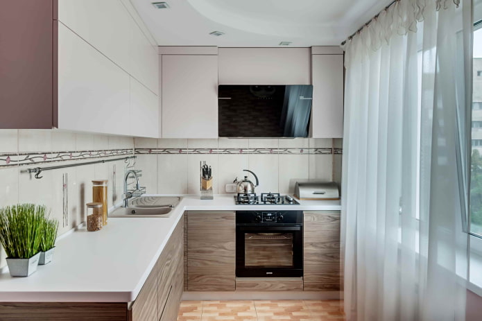 esquema de colores del interior de una cocina de 5 m²