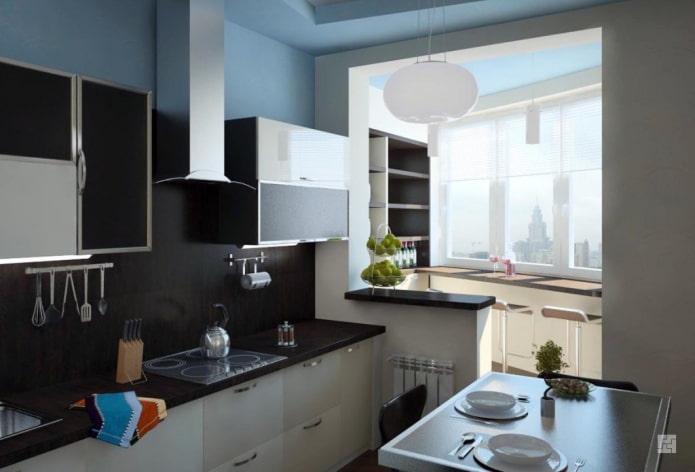 diseño interior de cocina de 5 m²