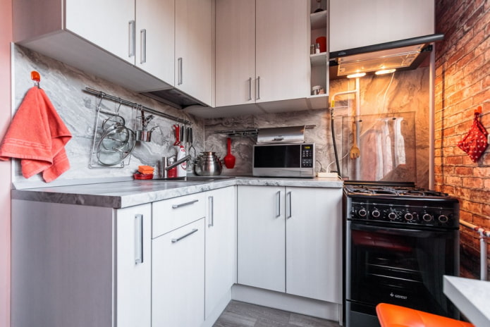 diseño interior de cocina de 5 m²
