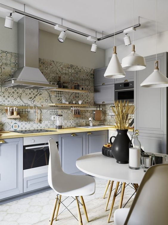 cocina en tonos grises