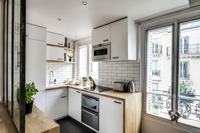 área de cocina de 8 m² en estilo Estilo escandinavo