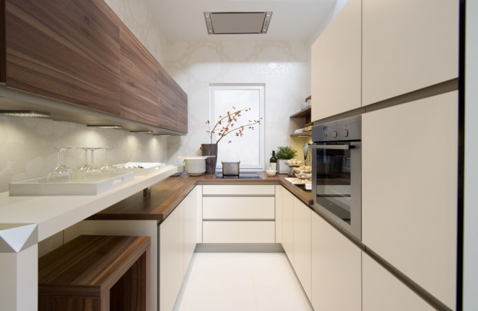 área de cocina de 8 m² en estilo minimalista
