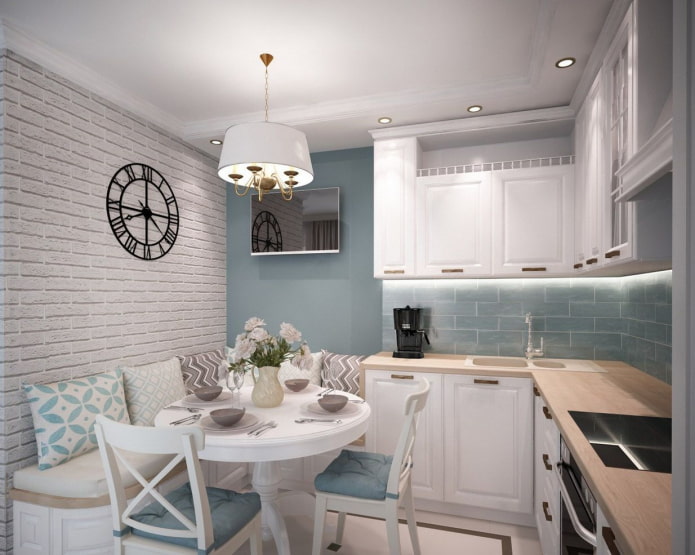 sofá en la cocina de 5 m²