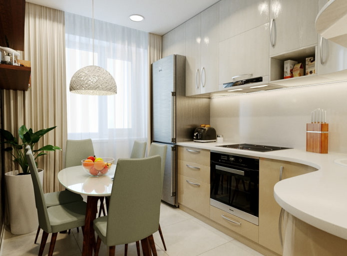 diseño de cocina de 7 m²