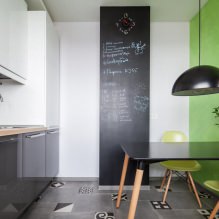 Diseño de cocina con papel pintado verde: 55 fotos modernas del interior-5