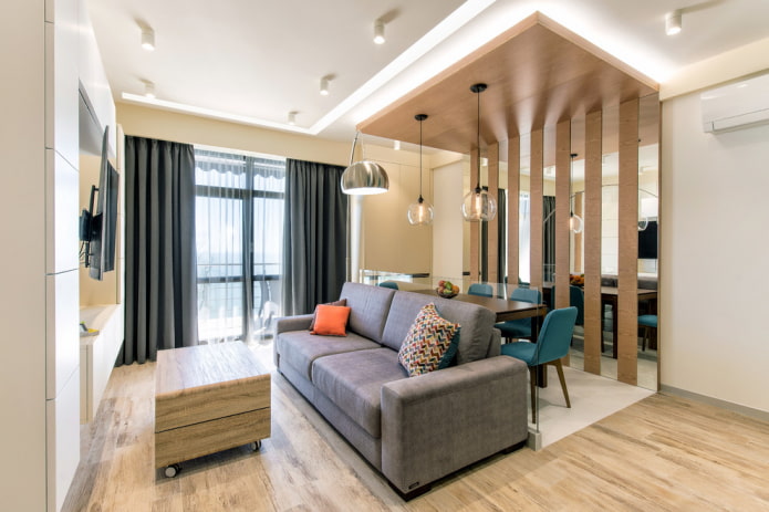 Diseño de iluminación en el interior de habitaciones combinadas