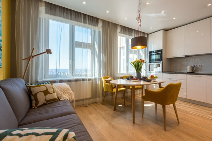 Diseño de iluminación en el interior de habitaciones combinadas