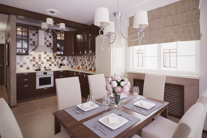 cocina en tonos café