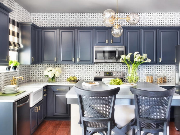 cocina azul
