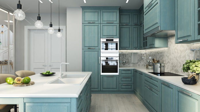 cocina turquesa
