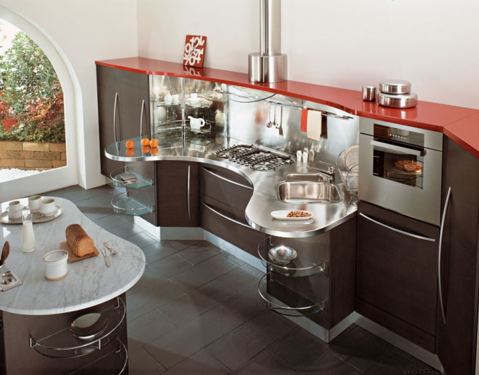 Juego de cocina original de líneas suaves