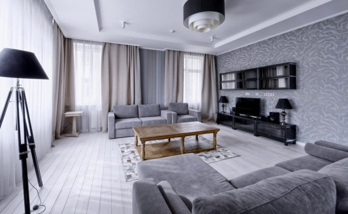 interior de un apartamento de dos habitaciones de 100 metros cuadrados