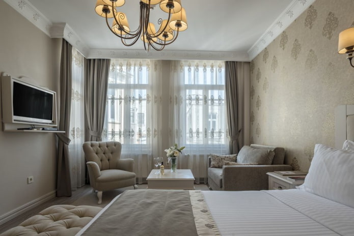 interior de un apartamento de dos habitaciones de 100 metros cuadrados