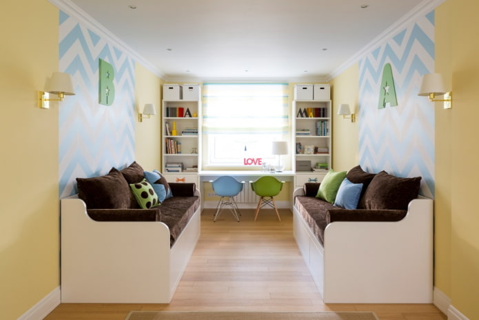 Diseño de habitación infantil en el interior de un apartamento de 100 m²