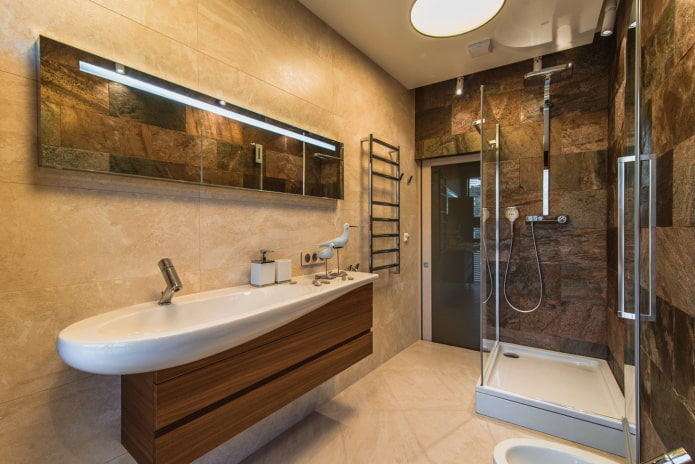 diseño de baño en el interior de un apartamento de 100 metros cuadrados
