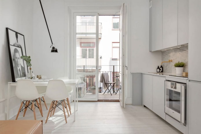 Interior de un apartamento de 100 metros cuadrados en estilo escandinavo