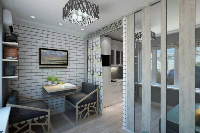 Foto del interior de un estudio de 14 m².