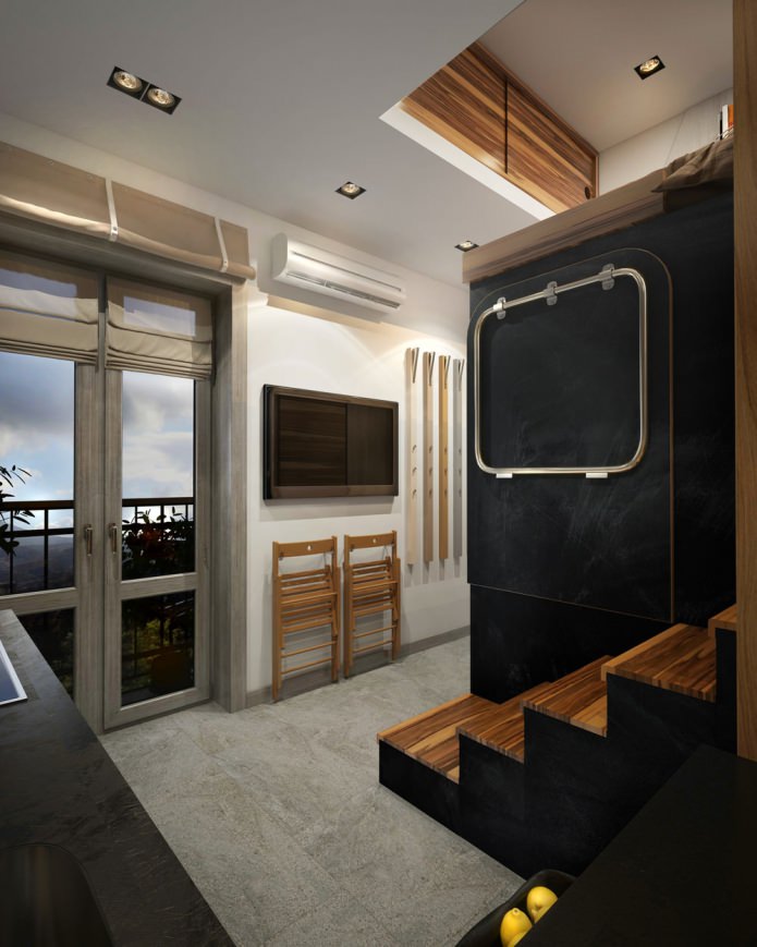diseño de un pequeño apartamento de 15 m².