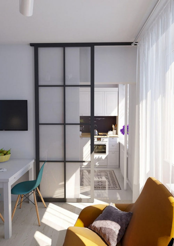 Puerta corredera en la cocina