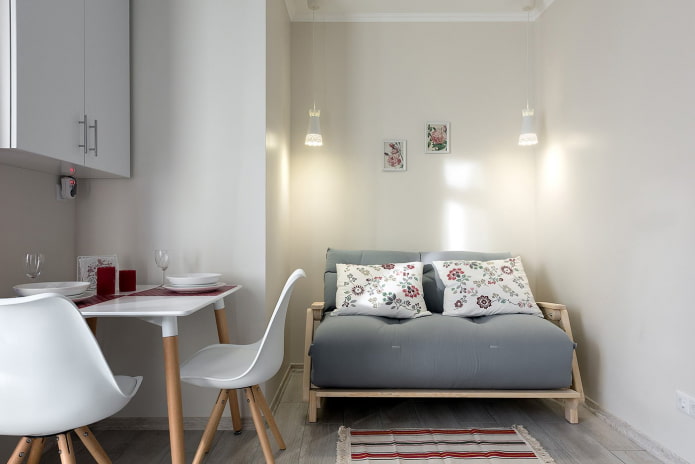 Diseño de cocina en un apartamento de 35 metros cuadrados