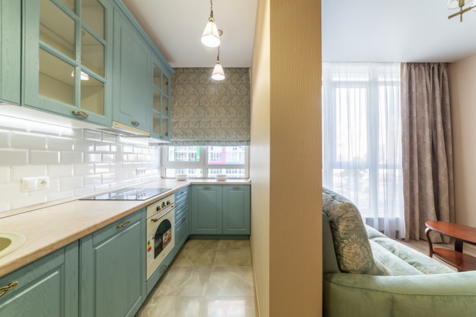 Disposición de un apartamento de 36 metros cuadrados