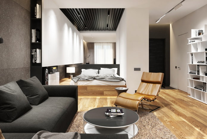 interior de un apartamento de 36 metros cuadrados en un estilo moderno