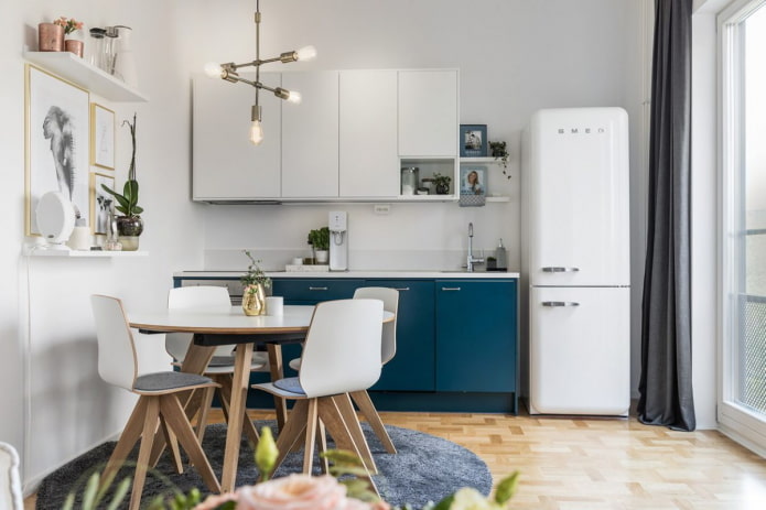 interior de un apartamento de 36 metros cuadrados en estilo escandinavo