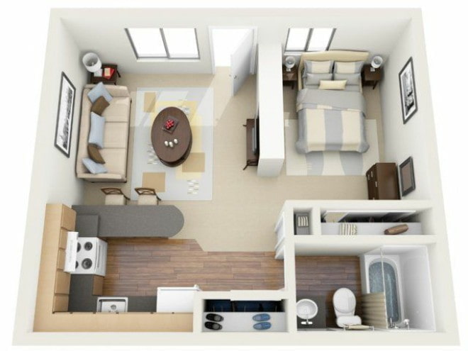 Apartamento tipo estudio