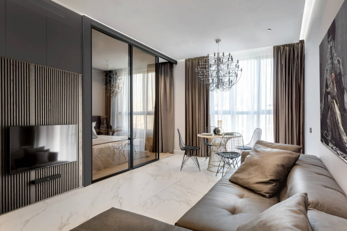Apartamento de una habitación de estilo moderno