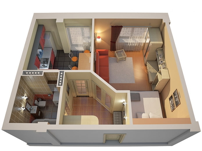 diseño de un apartamento de 40 metros cuadrados